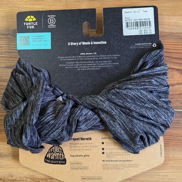 Turtle Fur Tube Neck Gaiter Comfort Stria- Outdoor Active - Picture 5 of 6